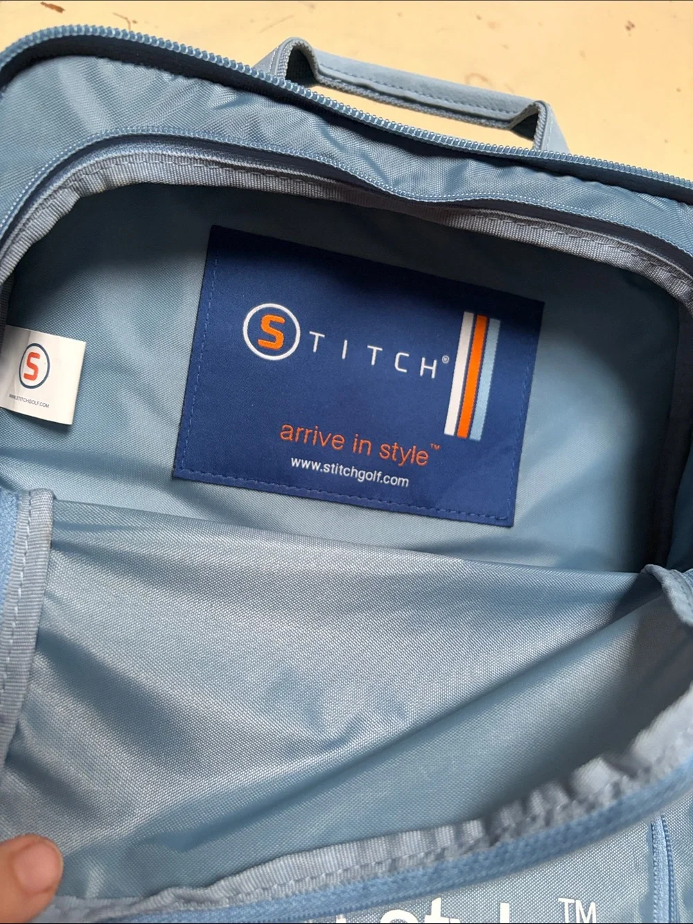 Stitch Light Blue Travel Golf or Toiletry Bag with Top Handle NEW